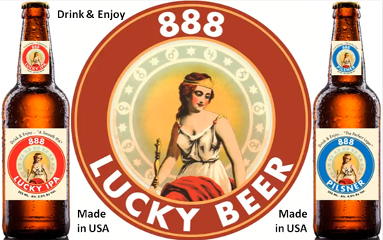 888 Lucky IPA and 888 Pilsner Brands